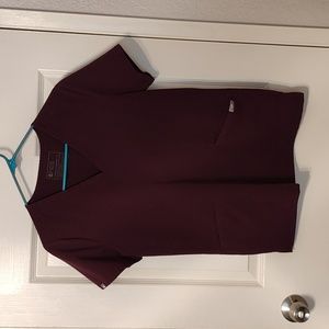 Figs Casma scrub top Deep purple